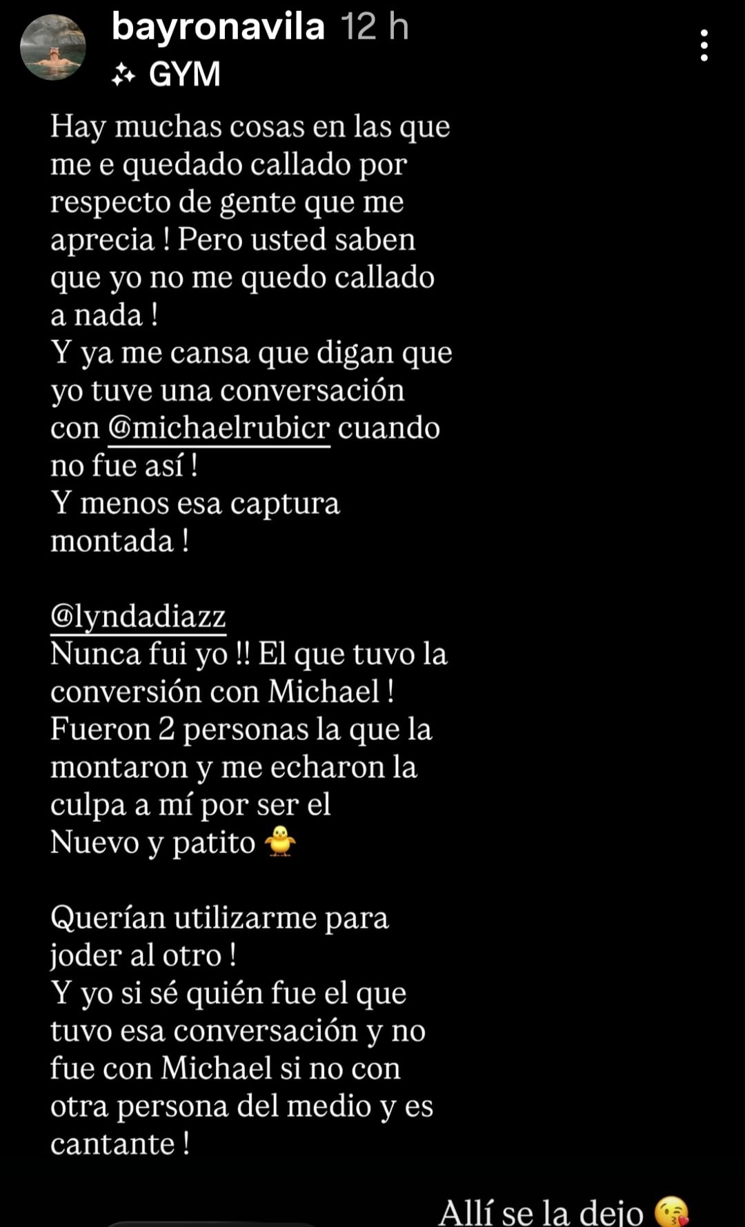 Lynda Díaz involucró al bailarín Byron Ávila en el problema que tuvo con Michael Rubí durante su participación en Mira quién baila.