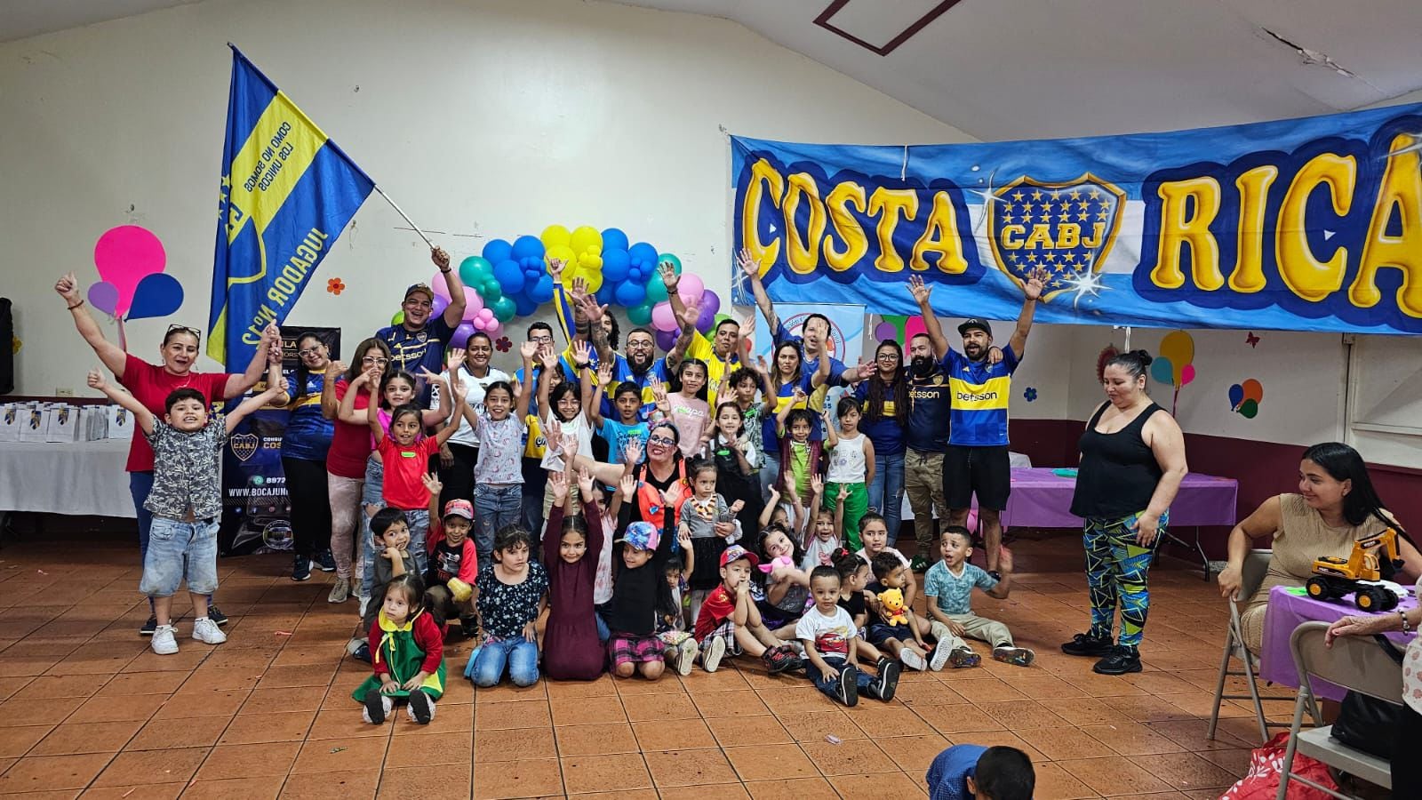 La peña de Boca en eventos sociales.