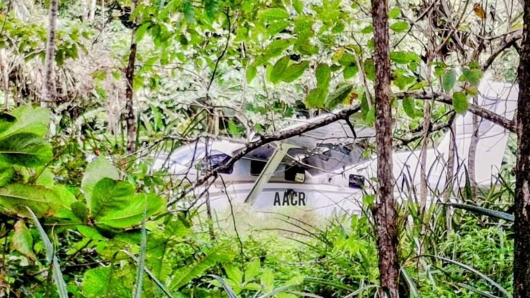 Una emergencia aérea ocurrió en Punta Banco en Pavones, zona sur del país. Foto: Cortesía