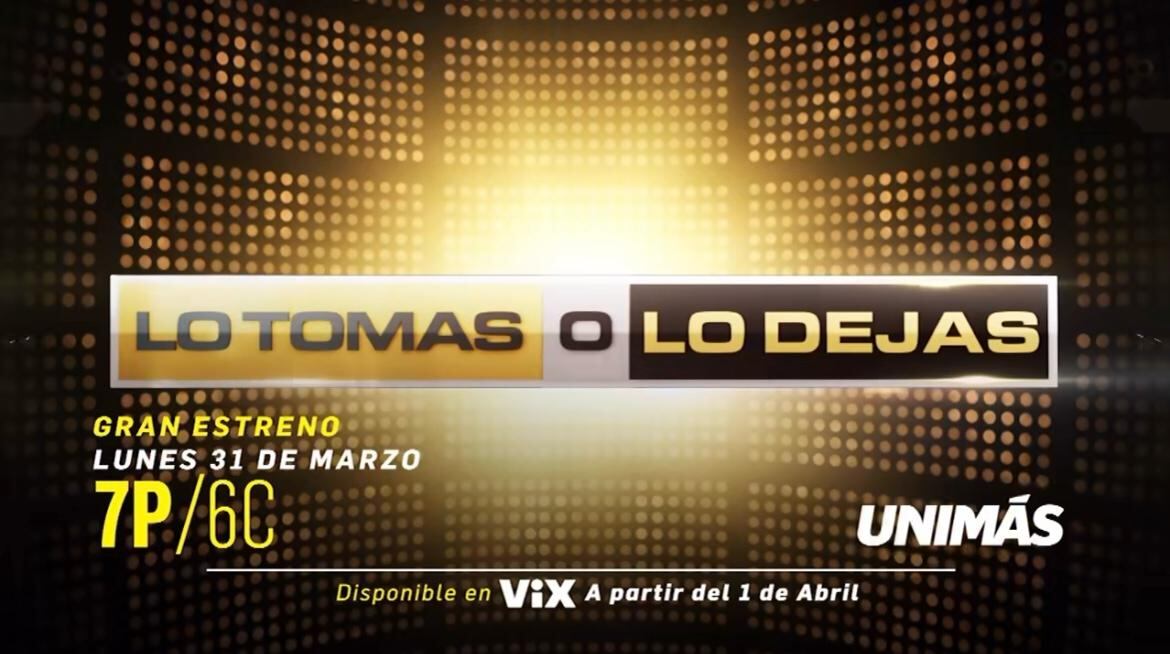 El programa "Lo Tomas o Lo Dejas" en el que está Karina, está disponible a partir de este 01 de abril de 2025 en la plataforma Vix.