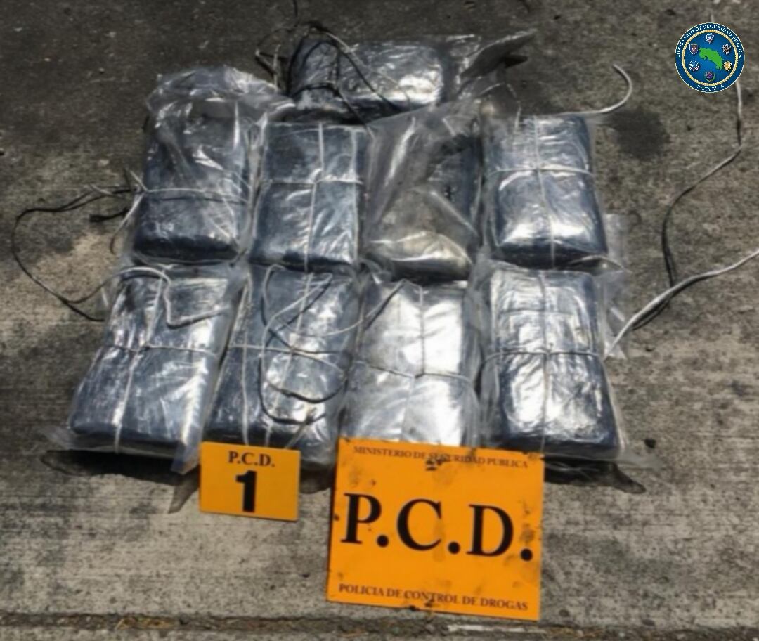 Detienen a camionero con 9 paquetes de cocaína. Foto MSP.