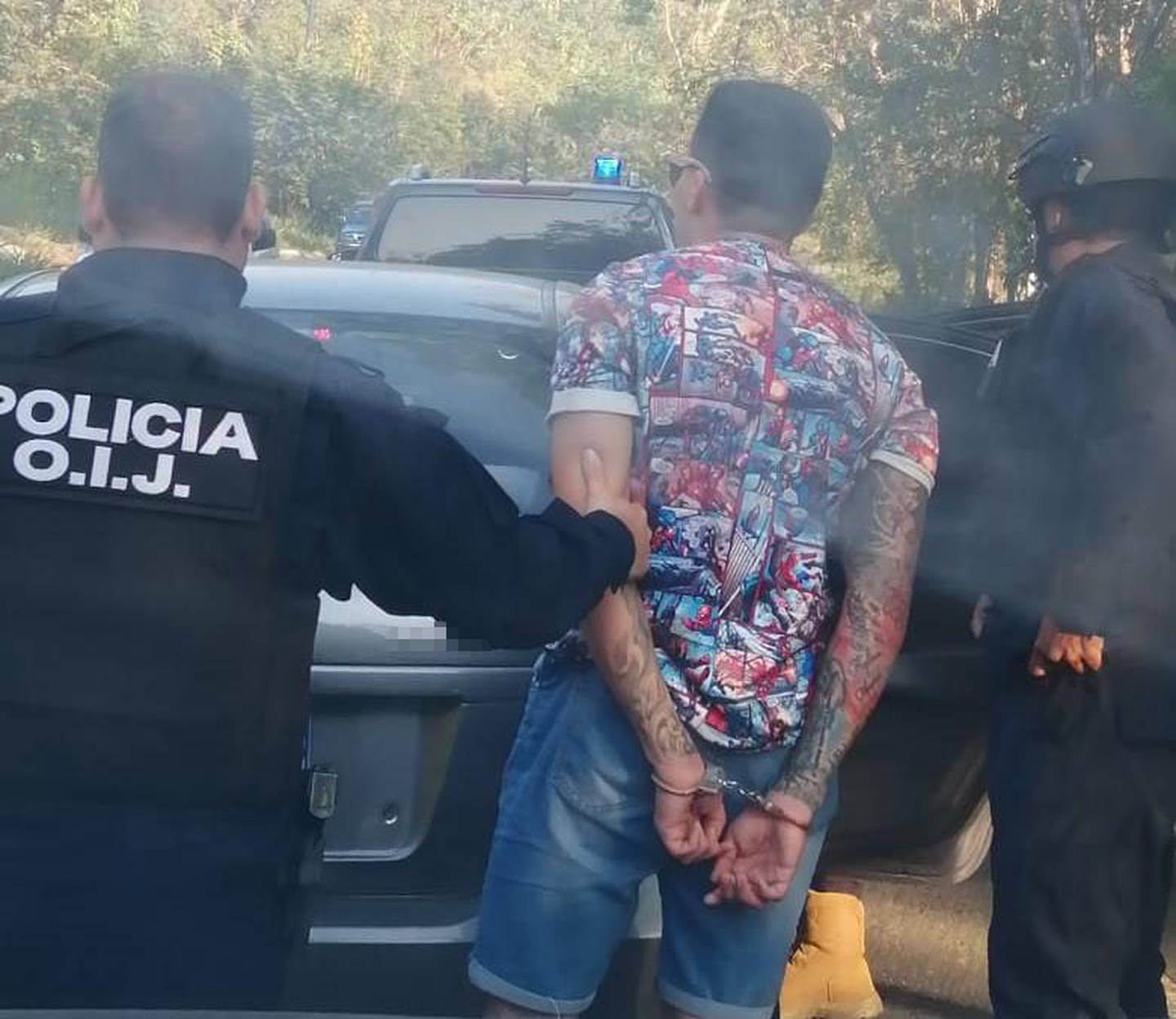 Detienen a oficial de Fuerza Pública en Esparza como sospechoso de tentativa de homicidio. Foto OIJ.