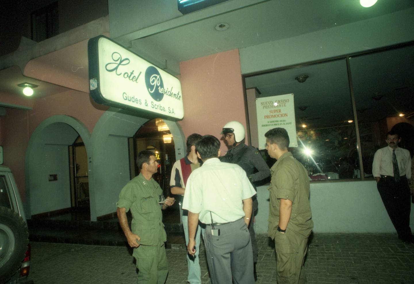Triple homicidio ocurrido en el casino del hotel Presidente en abril de 1997. Foto Archivo.