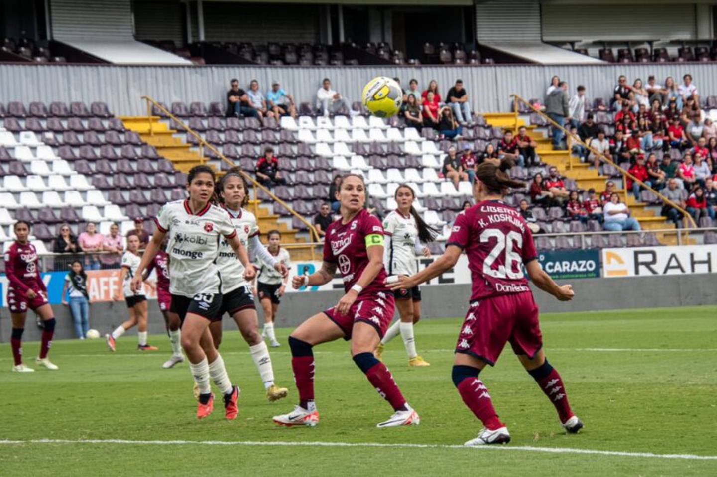 Saprissa derrotó 1-0 a Alajuelense en la ida de las semifinales del fútbol femenino. Foto: Prensa Saprissa