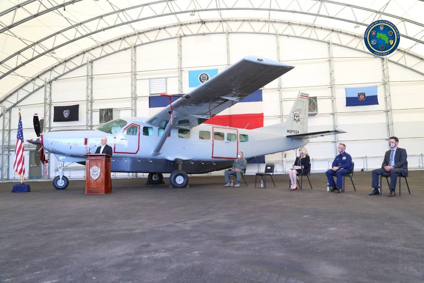 SVA recibe nuevo avión como parte de donación hecha por Estados Unidos. Foto MSP.
