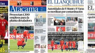 Las desconsoladoras portadas de la prensa chilena tras la eliminación del Mundial