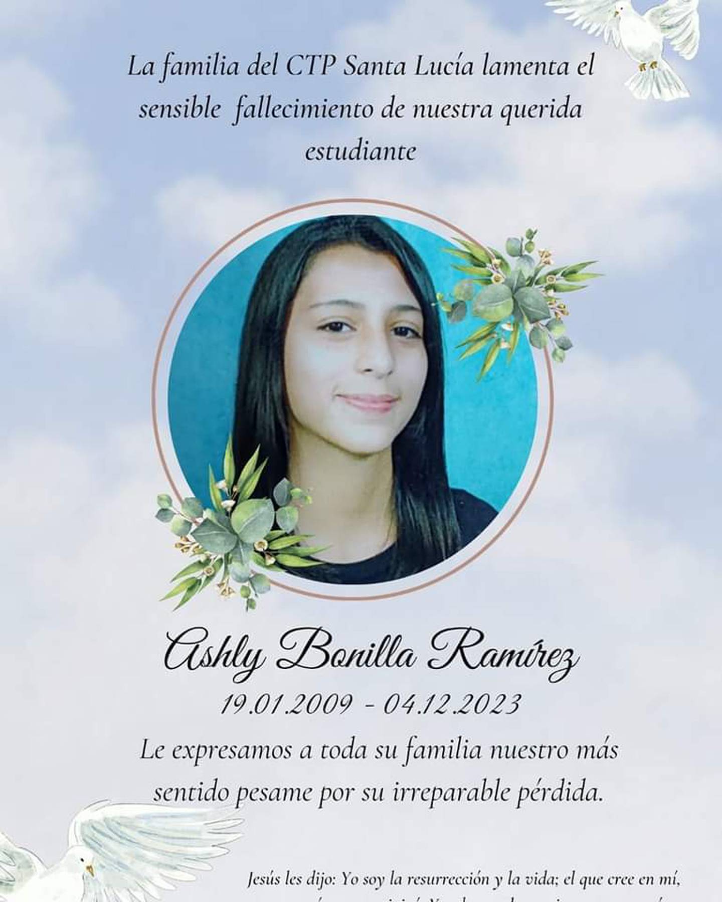 Ashley Bonilla Ramírez, sobrina de Gérald Brenes, mascota del Cartaginés