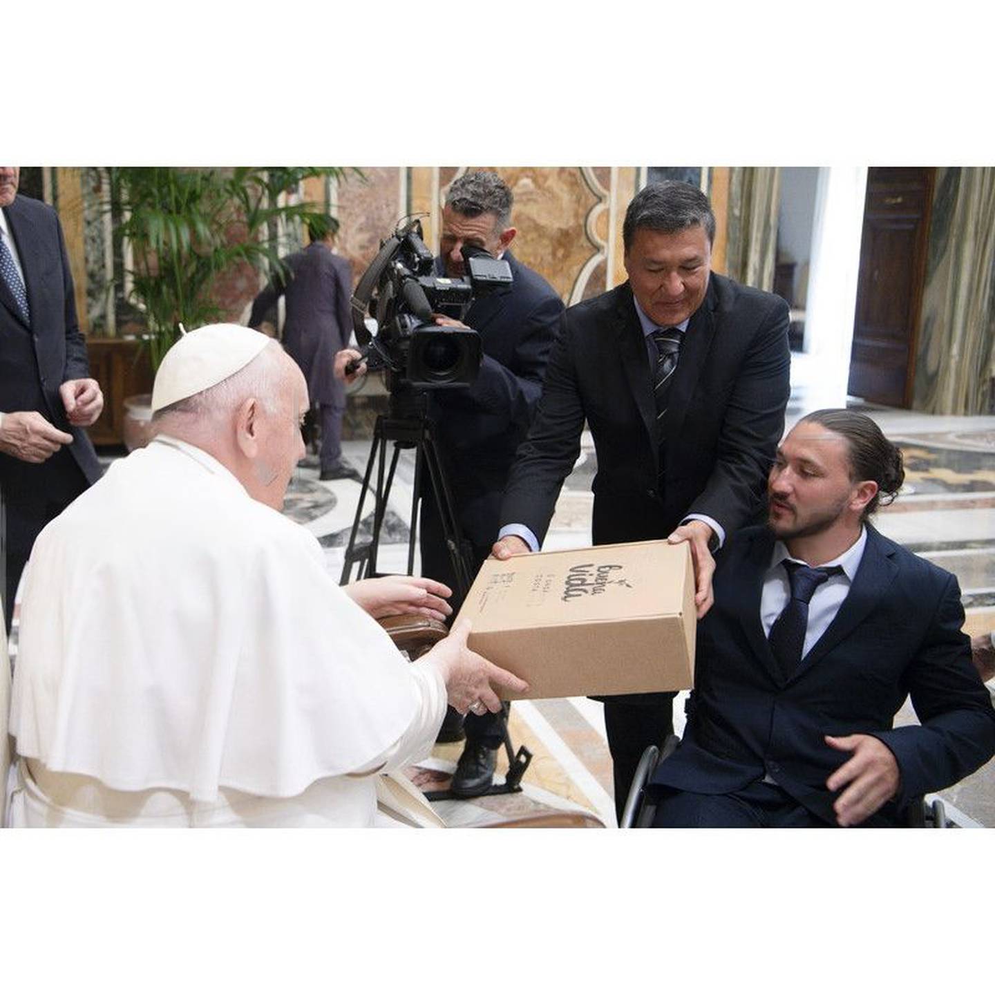 José Pablo Gil logró ver y reunirse con el papa Francisco