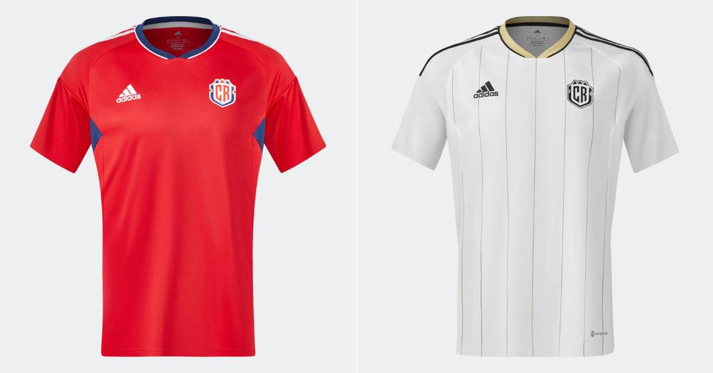 Adidas debutó con la Selección de Costa Rica una camiseta roja con detalles en azul y otra blanca con incrustaciones en negro y dorado.