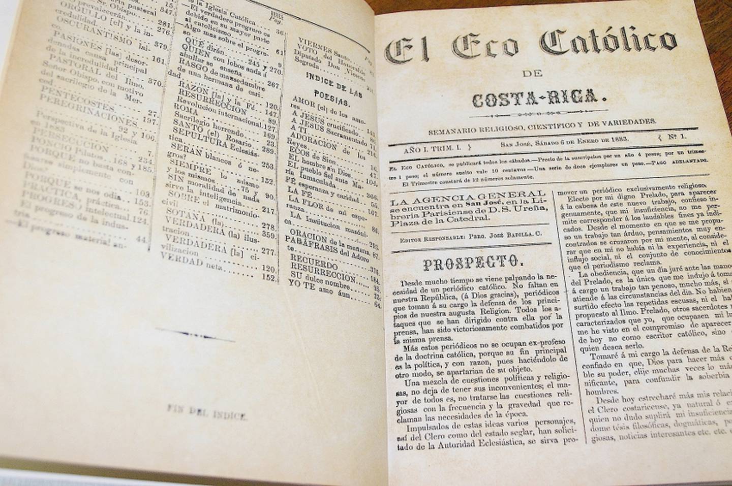 El periódico Eco Católico de Costa Rica, está celebrando este 6 de enero del 2023 sus 140 años de existencia ya que se fundó en 1883
