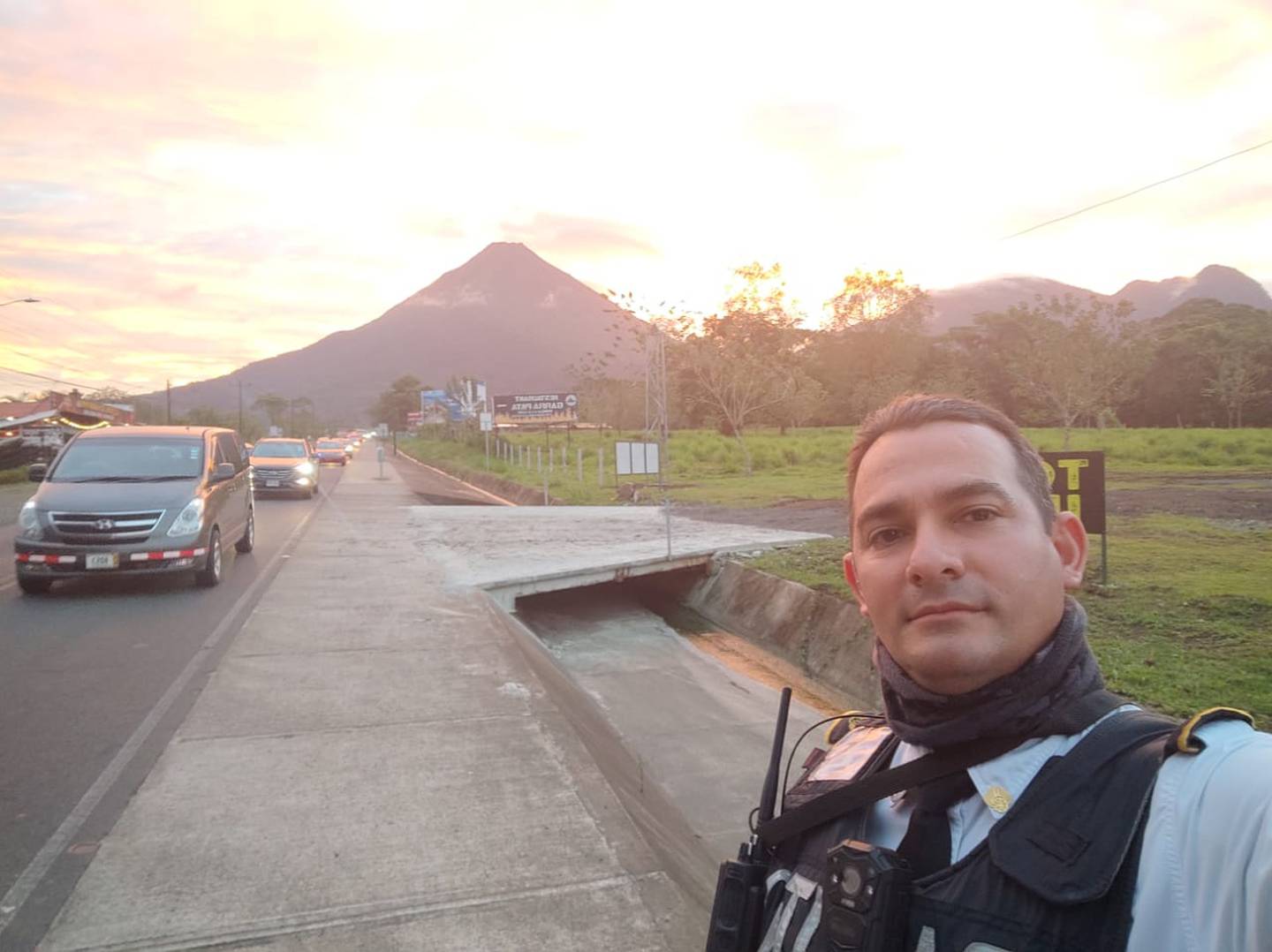 Joiner Ulate, oficial de tránsito atropellado por conductor en Los Chiles. Foto cortesía.