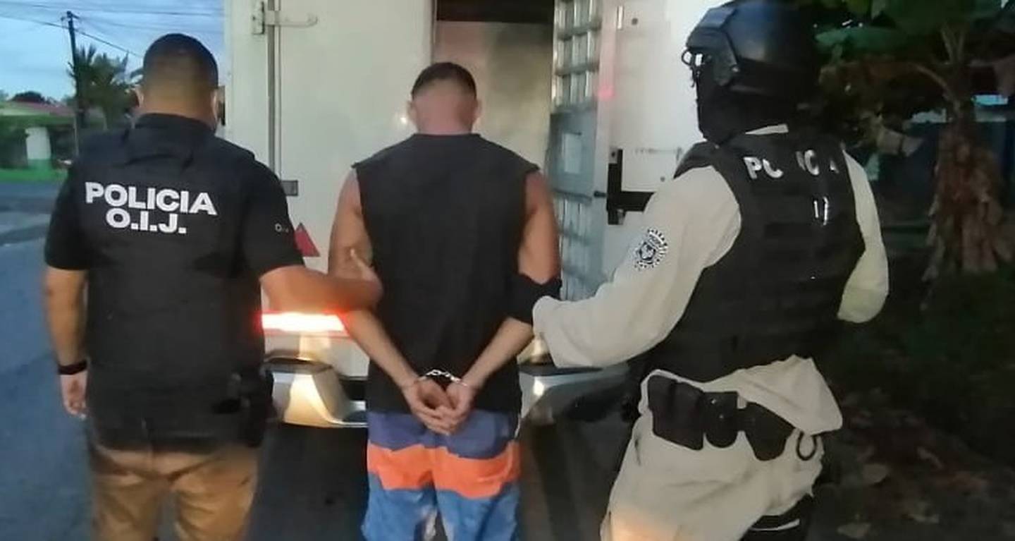 Detienen a dos hombres sospechosos de tentativa de homicidio en Sarapiquí. Foto OIJ.