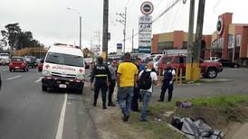 Trabajadora muere atropellada cerca del puente peatonal de La Lima de Cartago